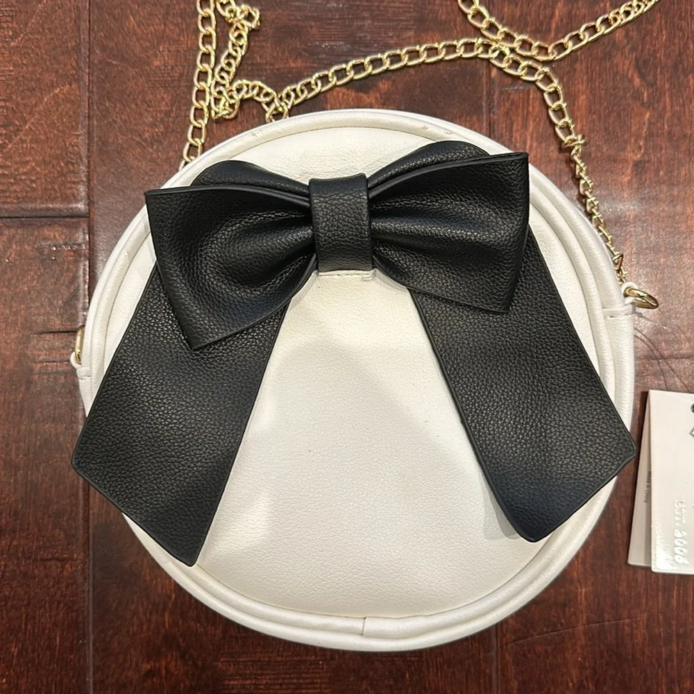 White Vegan Bow handbags